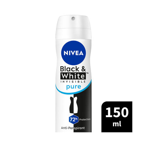 Nivea Invisible for Black & White Fresh Aerosol Deoderant 150mL