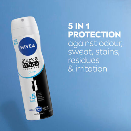 Nivea Invisible for Black & White Fresh Aerosol Deoderant 150mL