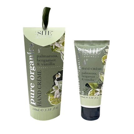 SHE Pure Organics Hand Cream Palmarosa Bergamot & Vanilla 100Ml