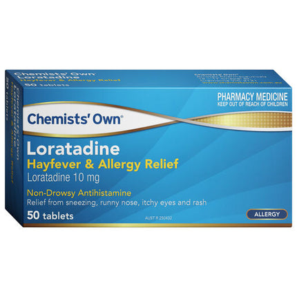 Chemists' Own Loratadine Hayfever & Allergy Relief 10mg Tablets 50