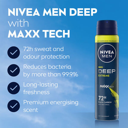 Nivea Men Deep Extreme Aerosol 250mL