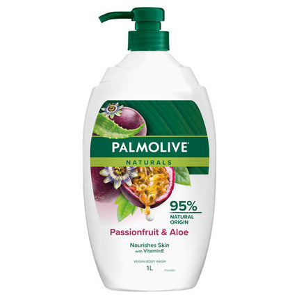 Palmolive Naturals Vegan Body Wash Passionfruit & Aloe 1L