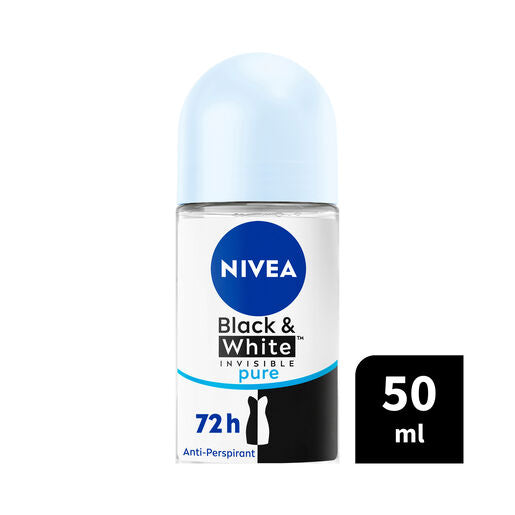 Nivea Deodorant Roll On Invisible Black And White Pure 50mL