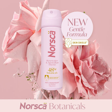 Norsca Botanicals Rosewater & Australian Thyme Anti Perspirant 130g