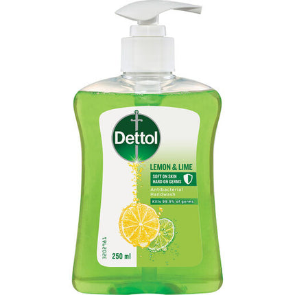 Dettol Antibacterial Liquid Hand Wash Pump Lemon & Lime 250ml