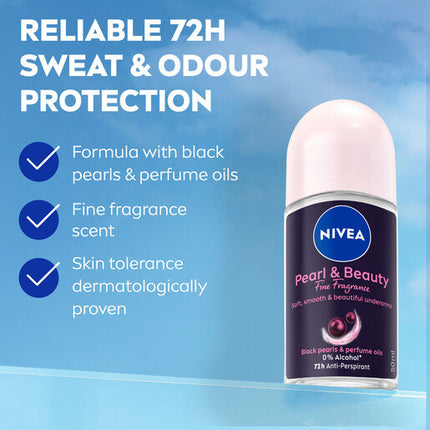 Nivea Deodorant Roll On Black Pearls 50ml