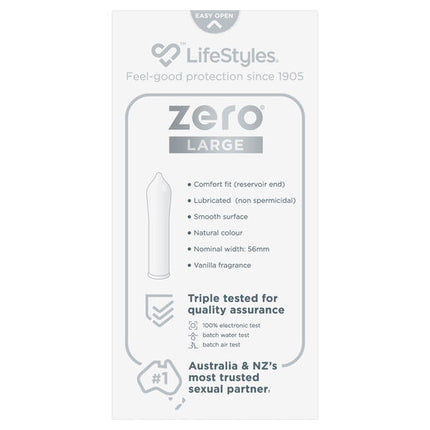 LifeStyles Zero Large Condoms 10 Pack