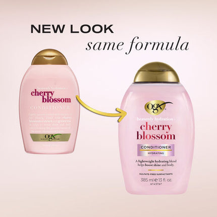 Ogx Heavenly Hydration + Shine Cherry Blossom Conditioner For Thin & Fine Hair 385mL