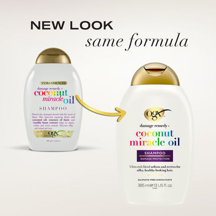 OGX Extra Strength Damage Remedy + Coconut Miracle Oil Shampoo 385mL