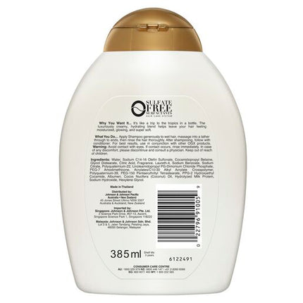 OGX Nourishing + Coconut Milk Shampoo 385mL