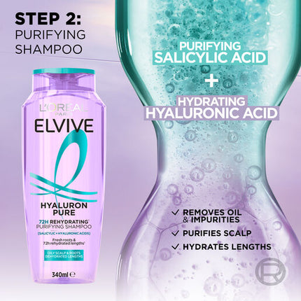 L'Oréal Paris Elvive Hyaluron Pure Shampoo 340ml