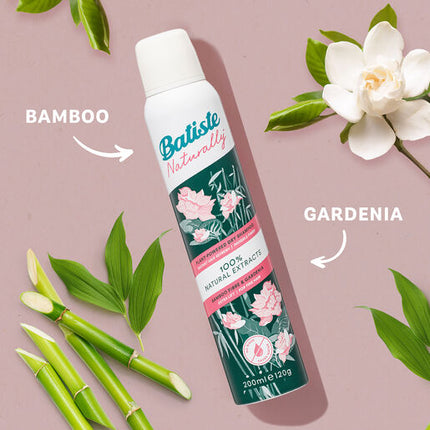 Batiste Naturally Bamboo Fibre and Gardenia Dry Shampoo For Flat Fine Hair 200mL