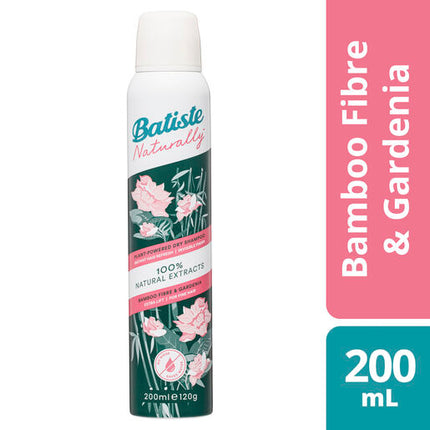 Batiste Naturally Bamboo Fibre and Gardenia Dry Shampoo For Flat Fine Hair 200mL