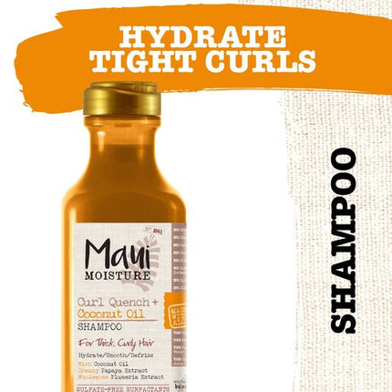 Maui Moisture Curl Quench + Hydrating Coconut Oil Shampoo For Curly Hair 385mL