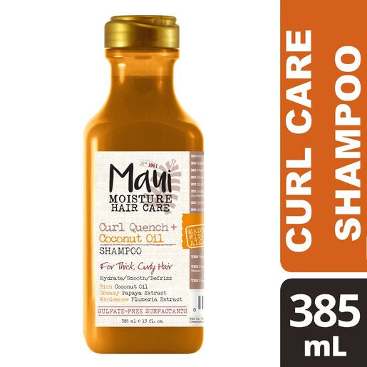 Maui Moisture Curl Quench + Hydrating Coconut Oil Shampoo For Curly Hair 385mL