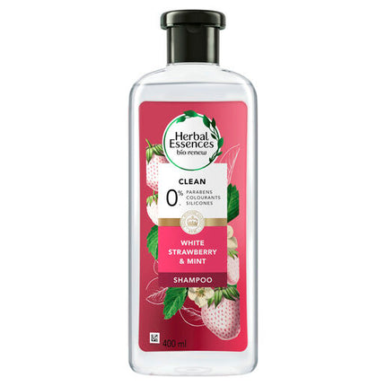 Herbal Essences Bio: Renew Silicone Free White Strawberry & Mint Clean 90% Natural Origin Shampoo 400 ml