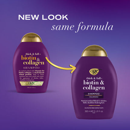OGX Thick & Full + Biotin & Collagen Shampoo 385mL