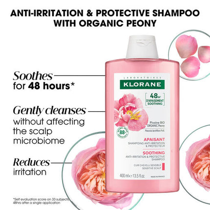 Klorane Soothing Organic Peony Shampoo 400ml