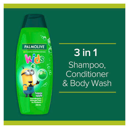 Palmolive 3 in1 Kids Shampoo, Conditioner & Bodywash Minions Happy Apple 350ml
