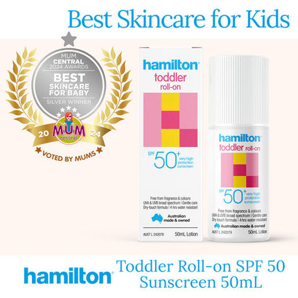 Hamilton Sun Toddler Roll On SPF50+ 50mL