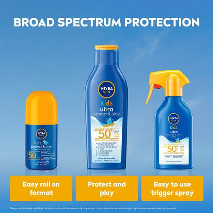 Nivea Kids Caring Roll On Sun Lotion SPF50+ 65mL