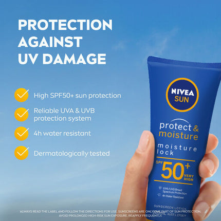 Nivea Protect & Moisture Moisture Lock SPF50+ Sunscreen Lotion