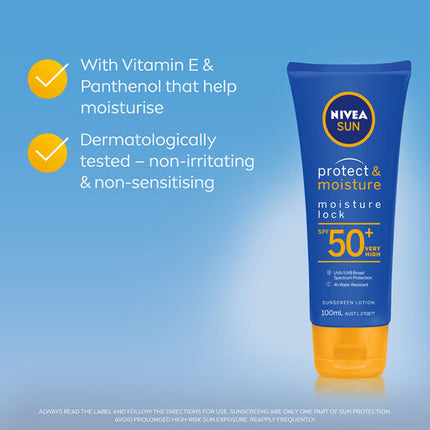 Nivea Protect & Moisture Moisture Lock SPF50+ Sunscreen Lotion