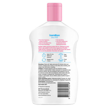 Hamilton Sun Toddler Lotion SPF50+ 250mL