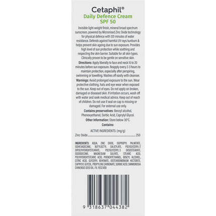 Cetaphil Daily Defence Cream SPF 50+ 50g