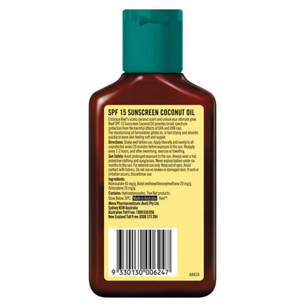 Reef Coconut Sunscreen Oil SPF 15+ 125mL
