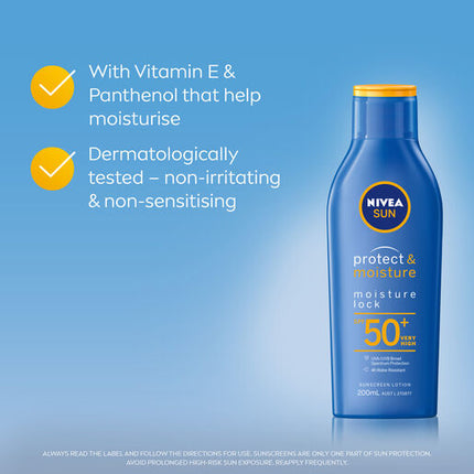 Nivea Protect & Moisture Moisture Lock SPF50+ Sunscreen Lotion