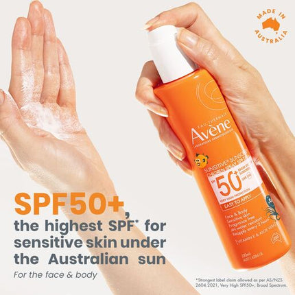 Avène Sunsitive Sunscreen Children Spray Spf50+ 200ml