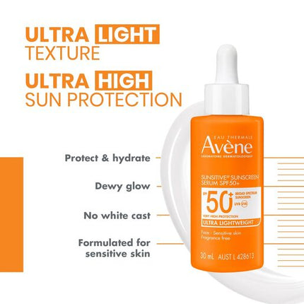 Avène Sunsitive Sunscreen Serum SPF50+ 30ml