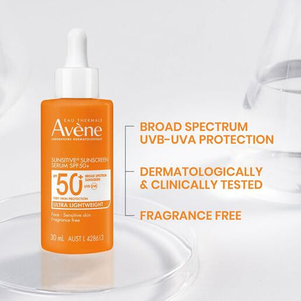 Avène Sunsitive Sunscreen Serum SPF50+ 30ml