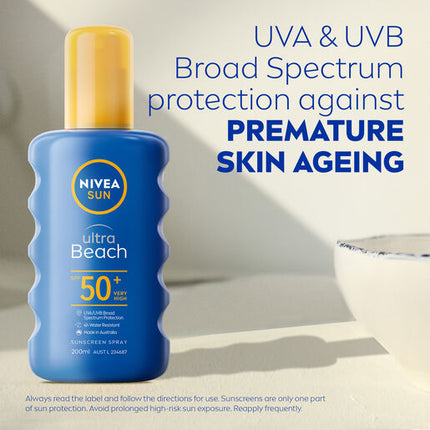 Nivea Sun Spray Ultra Beach SPF 50+ 200mL