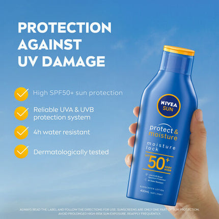 Nivea Protect & Moisture Moisture Lock SPF50+ Sunscreen Lotion