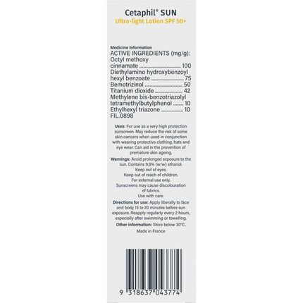 Cetaphil Sun Spf 50+Ultra Light Lotion 100mL