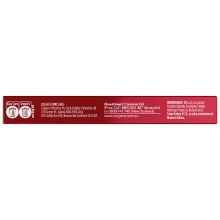 Colgate Optic White Overnight Teeth Whitening Treatment Pen With Hydrogen Peroxide Enamel Safe 2.5mL