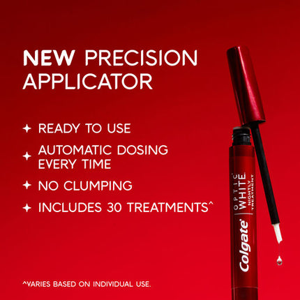Colgate Optic White Overnight Teeth Whitening Treatment Pen With Hydrogen Peroxide Enamel Safe 2.5mL