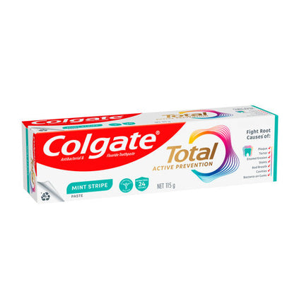 Colgate Total Mint Stripe Antibacterial Fluoride Gel Toothpaste 115g