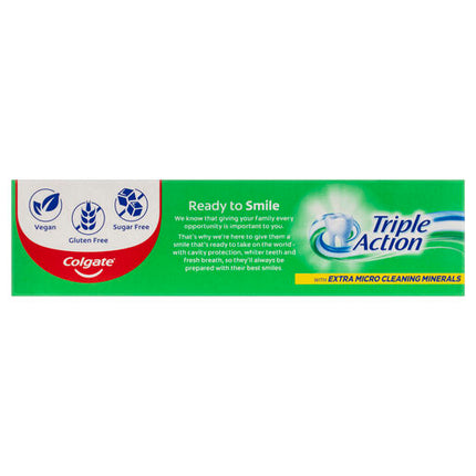 Colgate Triple Action Cavity Protection Fluoride Original Mint Toothpaste 110g