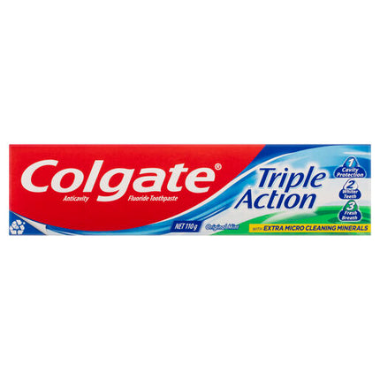 Colgate Triple Action Cavity Protection Fluoride Original Mint Toothpaste 110g