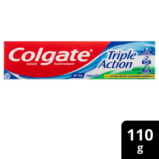 Colgate Triple Action Cavity Protection Fluoride Original Mint Toothpaste 110g