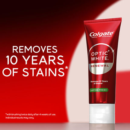 Colgate Optic White Renewal Teeth Whitening Toothpaste Lasting Fresh With Hydrogen Peroxide 85g