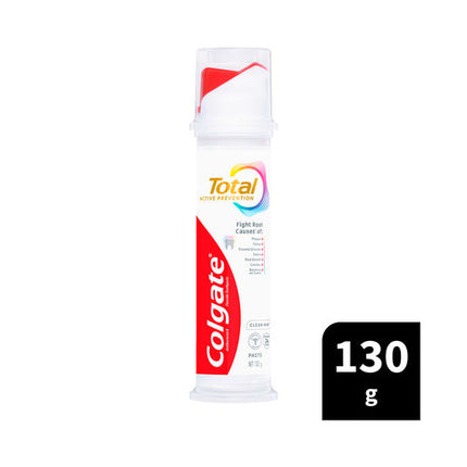 Colgate Total Active Prevention Toothpaste Pump Clean Mint 130g