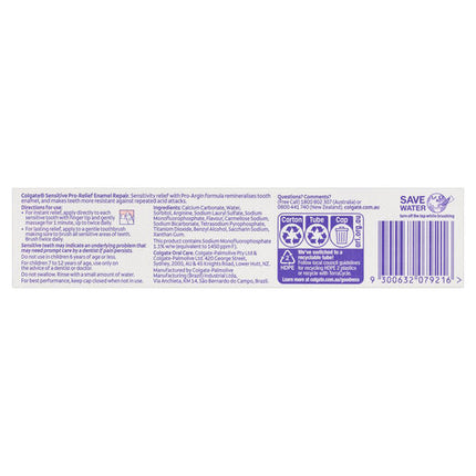 Colgate Sensitive Pro-Relief Enamel Repair Sensitive Teeth Pain Toothpaste 110g