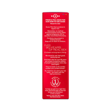 Durex Fetherlite Ultra Thin Feel Condoms Extra Sensitive 10 Pack