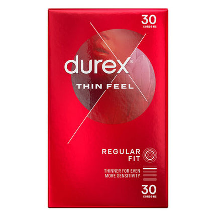 Durex Thin Feel Latex Condoms Regular Fit 30 Pack