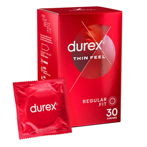 Durex Thin Feel Latex Condoms Regular Fit 30 Pack