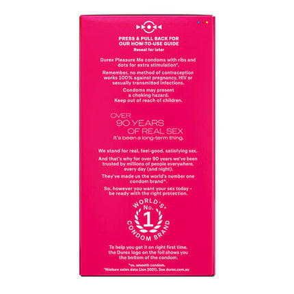 Durex Pleasure Me Condoms 30 Pack